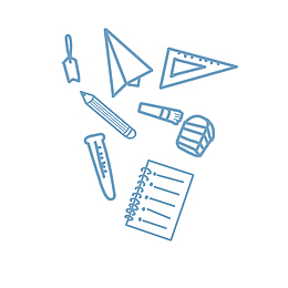 漂浮文具书本PNG