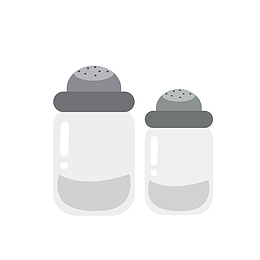 手绘矢量调料瓶