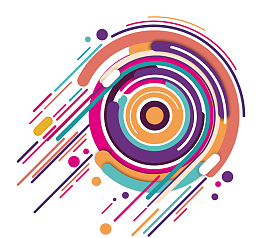 抽象几何圆圈抽象流动边框