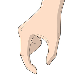 手绘手指手势插画