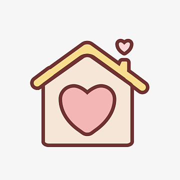 房子png免抠中国风建筑剪纸新年装饰png古代房屋和长廊简图png卡通