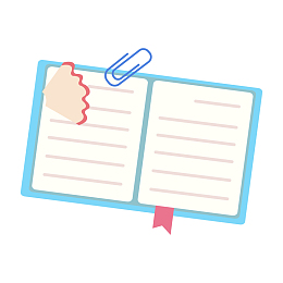 扁平风笔记本元素