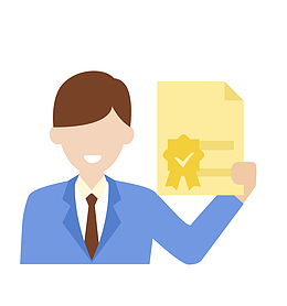 矢量扁平风插画科技男