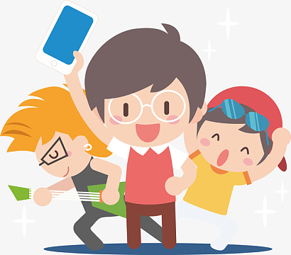 开心的男孩们矢量