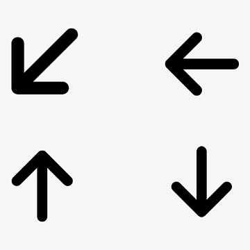 黑色简笔向下向上箭头