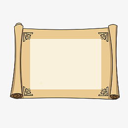 中国风复古卷轴插画