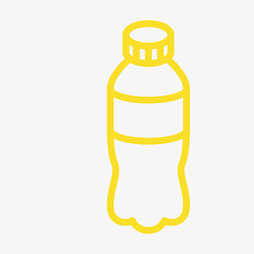 黄色一瓶矿泉水图标免扣图