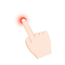 红色手指鼠标点击元素