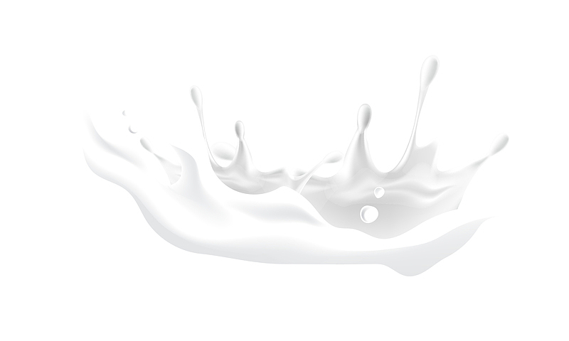 白色飞溅的牛奶插画