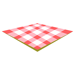 红色格子野餐布免抠图
