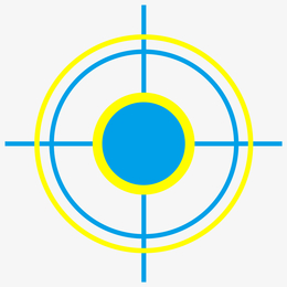 简约撞色扁平风锁定瞄准ui图标