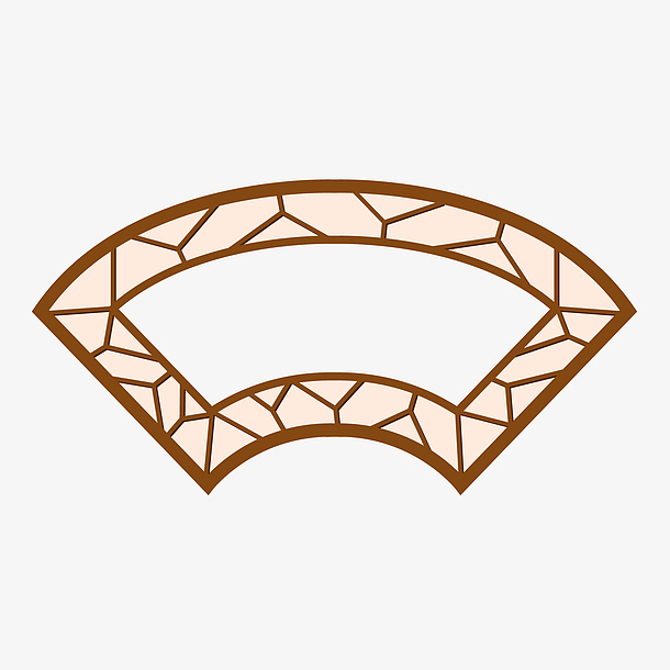 创意古典扇形中国风窗户