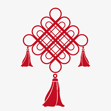 创意中国结(1200x1200)png新年红色云纹福袋中国结banner展板(1920x