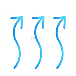 蓝色渐变透气箭头