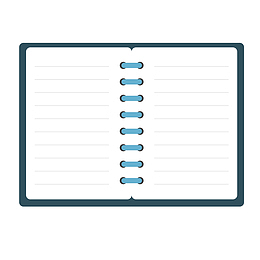 一本打开的笔记本