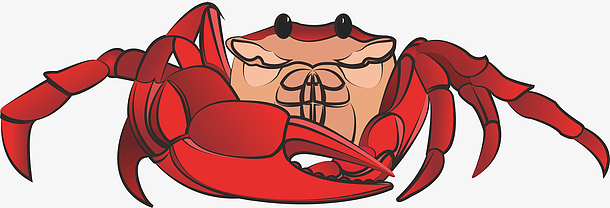 螃蟹(766x520)png卡通秋季秋天海鲜(6203x2100)psdpng卡通手绘大闸蟹