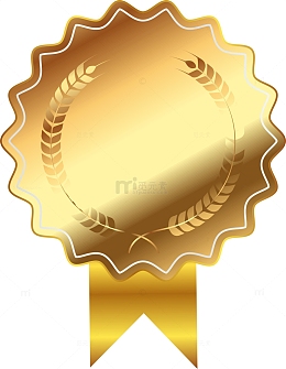 金色奖牌标签
