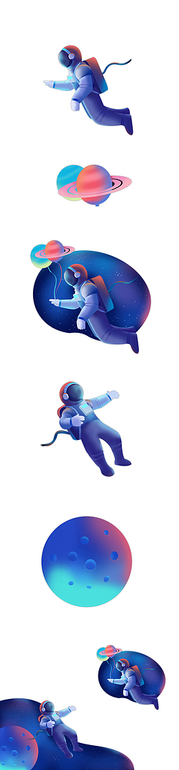 太空人 趣味  太空人  炫彩