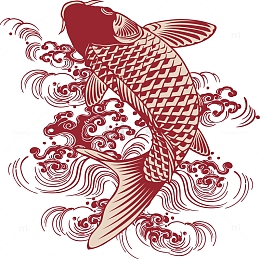 锦鲤矢量图案