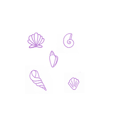 海边手绘贝壳素材