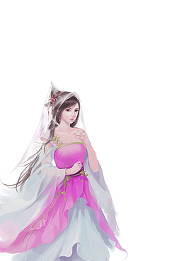 古风 汉服人物 服装 国潮手绘 女子