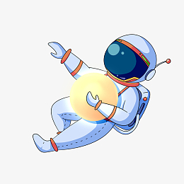 卡通可爱宇宙宇航员