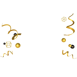 高端大气黑金C4D立体漂浮素材