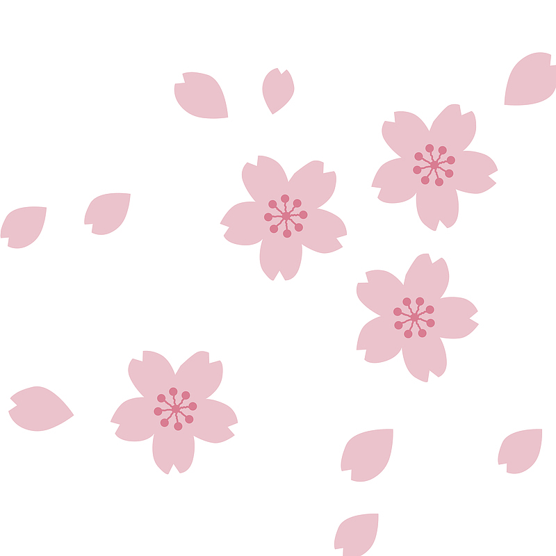 粉色散落小清新樱花花瓣