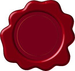 矢量红色信封封口印章