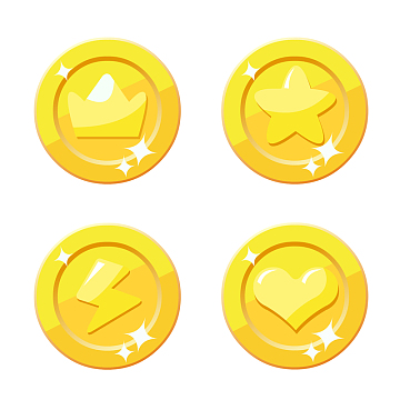 卡通金币png游戏ui按钮金色交互psdpng游戏钻石png游戏背景设计png