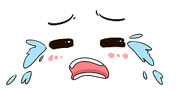 不开心大哭表情