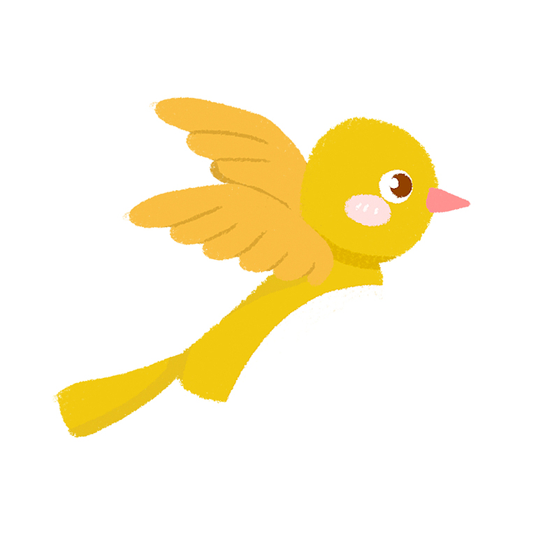 卡通黄色小鸟