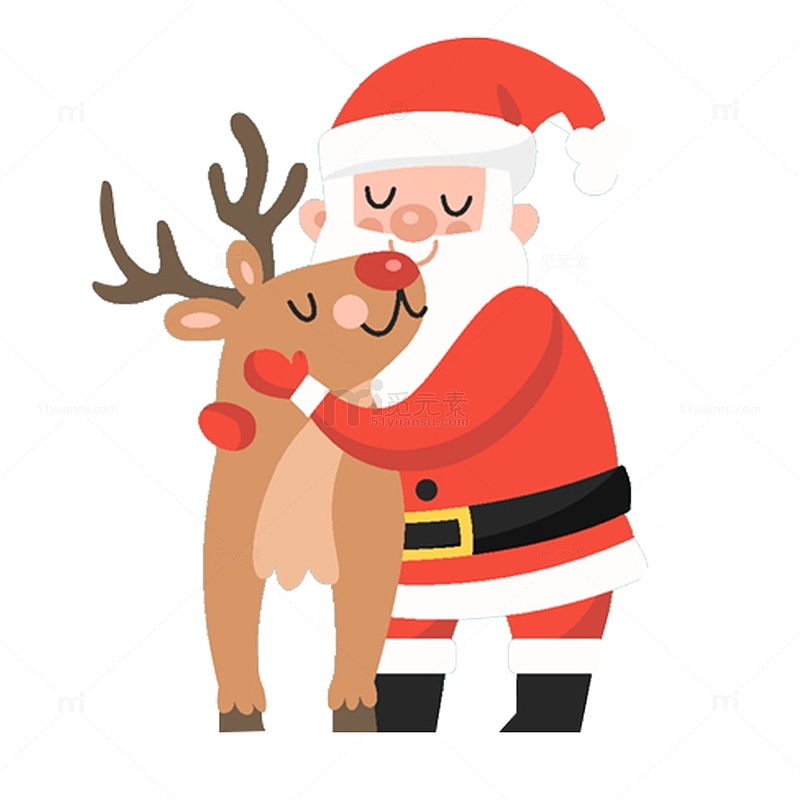 圣诞老人，麋鹿，驯鹿，白胡子爷爷