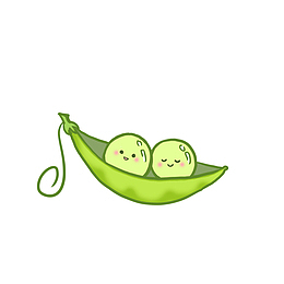 豌豆荚小船豌豆宝宝PNG