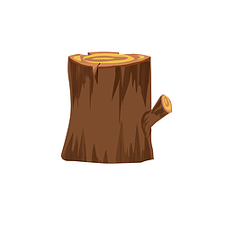 卡通木桩矢量图