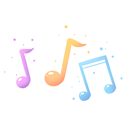 可爱彩色六一儿童节装饰音符