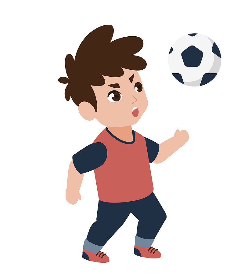 世界杯足球赛玩球小孩设计