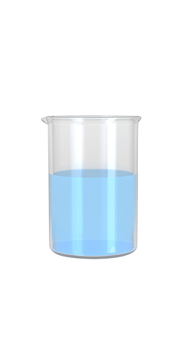 蓝色液体玻璃烧杯