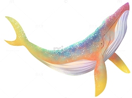 唯美梦幻国潮鲸鱼