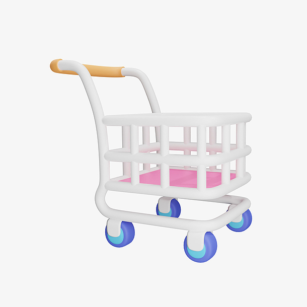 立体3d建模购物车