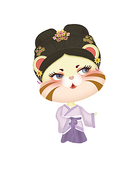 虎妞 生肖虎 虎年卡通 虎年元旦