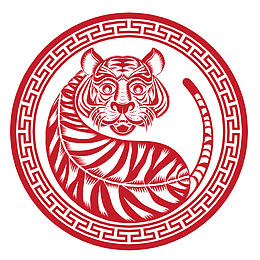 年窗花剪纸矢量