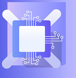 紫色插画芯片路线