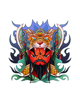 生肖虎 虎年元旦 虎贺新春 变异虎