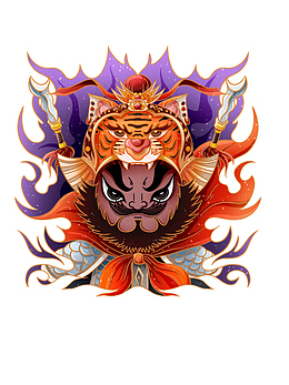 生肖虎 虎年元旦 虎贺新春 张飞虎头