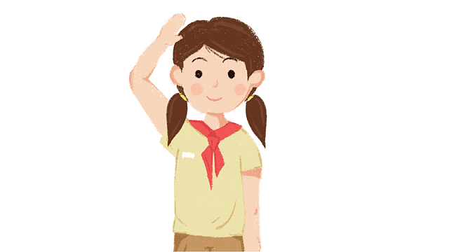 红领巾卡通小学生素材-红领巾卡通小学生图片元素-觅元素