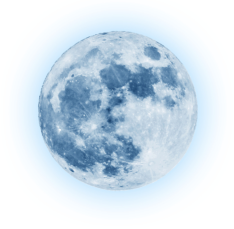 发光蓝色月亮