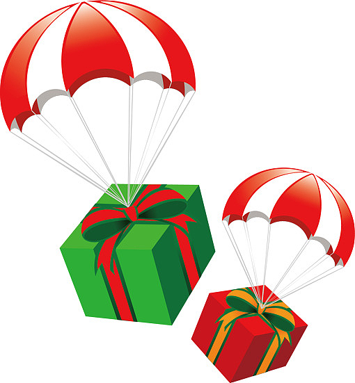 气球，礼物，彩色，圣诞节