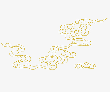 线条祥云图案矢量