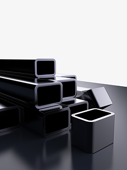 一堆放置的钢材